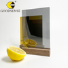 Goodsense directo de fábrica, hoja grande, unidireccional, bidireccional, precio templado dorado, hoja de espejo de vidrio semitransparente