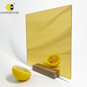 Goodsense Espejo Acrílico Tablero de espejo de plástico dorado