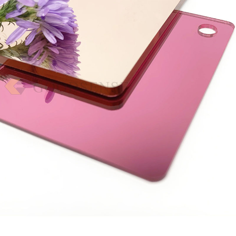 Goodsense Hojas reflectantes de acrílico Lucite para espejos Espejo fino de PMMA Metacrilato orgánico de alto brillo Discos de metacrilato Acrylspiegel Azulejos Espejo Lucite Espejo acrílico rojo rosa de una sola cara al por mayor